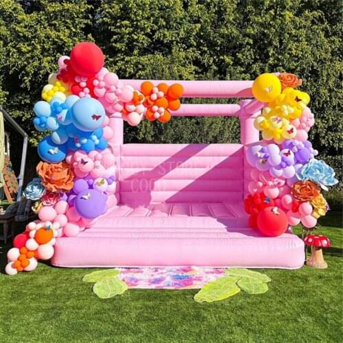 Free air ship to door, Commercial Bouncy Castle Inflatable pink/blue/red Jumping Castle Adult Bounce House for Wedding Party