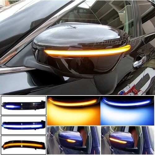 2PCS Side Mirror LED Dynamic Turn Signal Light For Nissan X-Trail T32 Qashqai 14-19 Murano Navara 15-19 Juke Pathfinder Terra