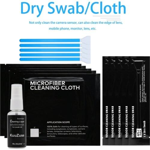 Vacuum Wrapped Microfiber Cleaning Cloths Cleaning Swab Cleaning liquid Water for Camera Lens Glasses Phones LCD Screens DSLR