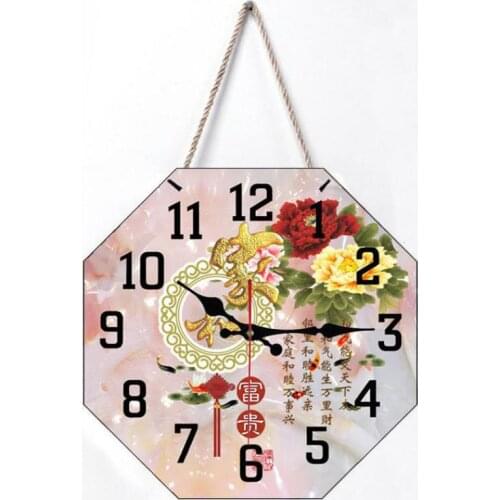 Wooden Silent Digital Wall Clocks Decor For Living Room Needle Traditional Chinese Simple Home Fashion Clock Bedroom Watch