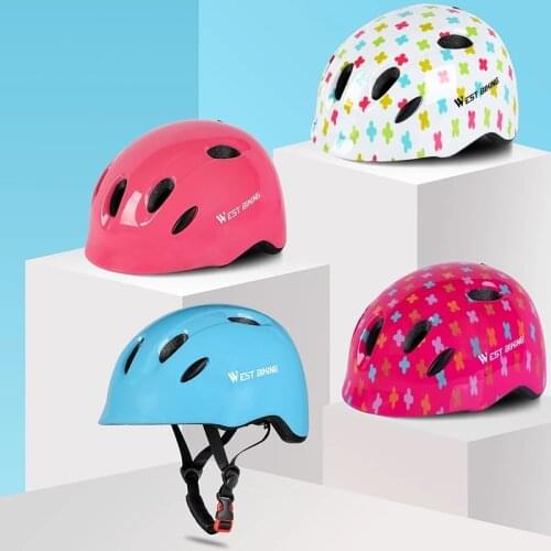 WEST BIKING Kids Bike Helmet Ultralight Children Sports Safety Cap Bicycle Cycling Helmet Children Roller Skating Scooter Helmet