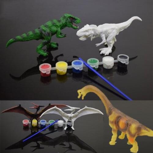 DIY Coloring Painting Animal Dinosaur Model Drawing Graffiti Tyrannosaurus Rex Pterosauria Kids Children Toys (S5