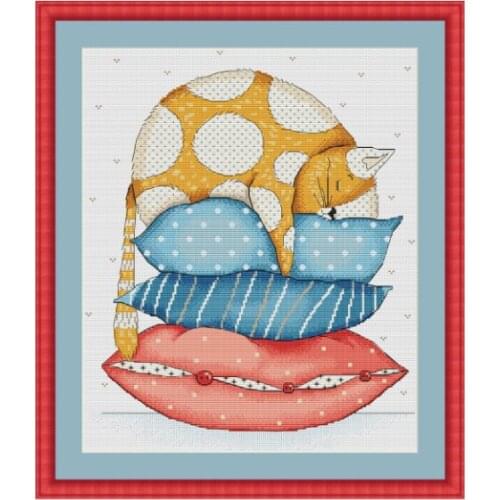 FF Birds and Peach Blossoms and Birds Counted Cross Stitch Kit Cross stitch RS cotton with cross stitch Fat cat on the pillow