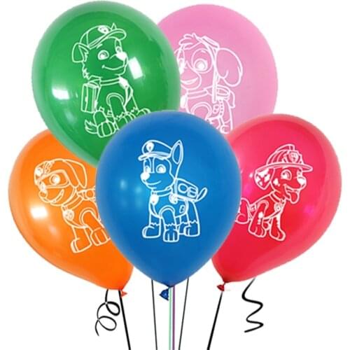 Paw Patrol Birthday Ballon Chase Marshall Skye Rubble Latex Balloon Figure Boy Girl Party Room Deco Gift Toys Set For Children