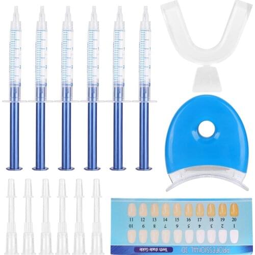 18ml Peroxide Teeth Whitening Oral Hygiene Gel Dental Tray LED Cold Light Color Card Dental Equipment Teeth Clean Whitening Kit
