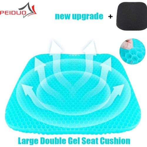 PEIDUO Ice Pad Gel Cushion The New Upgrade Gel Sit Cushion Honeycomb Car Non-Slip Sofa Office Chair Cushion Chair Pillow Carpet