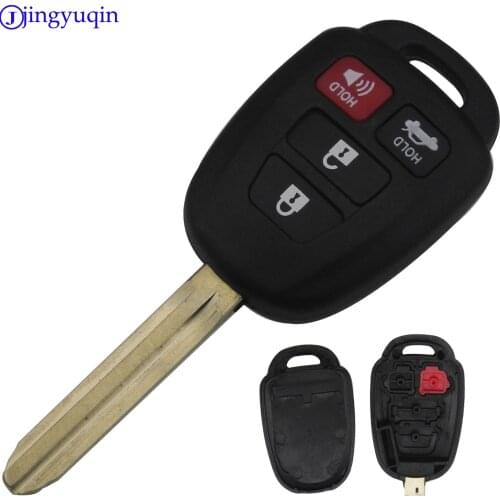 Jingyuqin 10ps 4 Buttons Car Remote Key Shell Fob For TOYOTA Camry 2012-2015 Corolla 2014-2015 Key Cover Case Replacement Key