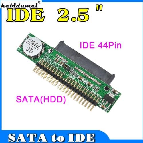 Kebidumei 10Pcs/Lot Sata to IDE 2.5 Sata to 2.5" IDE Male 44 pin port 1.5Gbs Support ATA 133 100 HDD CD DVD Adapter Converter