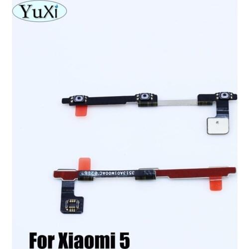 YuXi For Xiaomi Mi5 Power Button on/off Volume Buttons Flex Cable Ribbon For 5.15" for Xiaomi Mi5 Volume Flex Cable Replacement