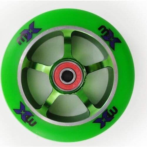 Scooter Wheels with Iron Hub, Stable and Precise design, 110mm 100mm handcart tyre Aluminium Alloy CNC 88A PU