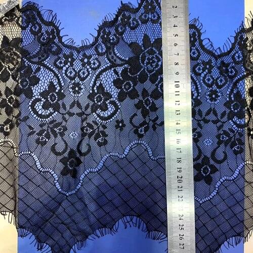 GLace 9M/Lot 31CM wide Embroidered Eyelash lace Fabric Lace Trim DIY Gift Wrapping Wedding Clothing Sewing Accessories TX520