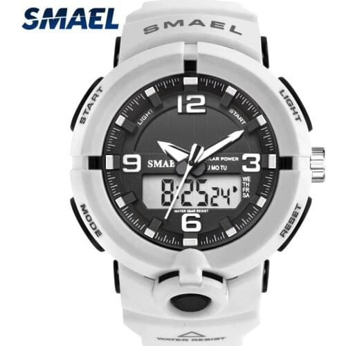 Quartz Men Watches SMAEL Clock Man Sport Military Watch Digital LED relogio masculino8017 Men Watches Stainless Steel Waterproof