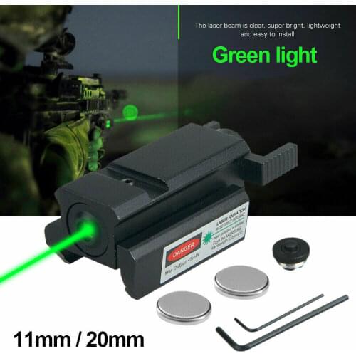 Tactical Green Dot Profile Laser Sight Low Rail 20mm Picatinny For Rifle Gun Hunting Accessories