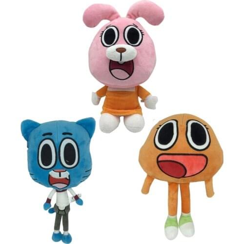 2020 HOT 25cm Cute Cartoon Amazing World Gumballs Darwin Anais Bunny Plush Doll Soft Stuffed Toys Doll Gifts for Children Kids