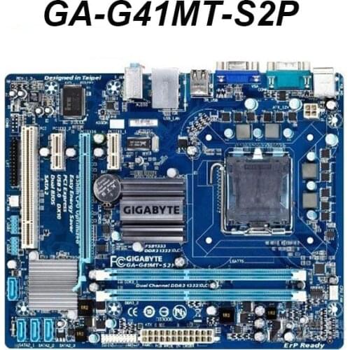 For Gigabyte GA G41MT S2P Desktop Motherboard Intel G41 LGA 775 DDR3 8G SATA2 USB2.0 Micro-ATX GA-G41MT-S2P Used Original