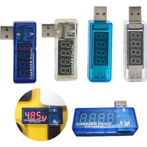 Mini USB Charger Doctor USB Voltmeter Ammeter Smart , Electronics Digital Mobile Power Charging Current Voltage Tester Meter