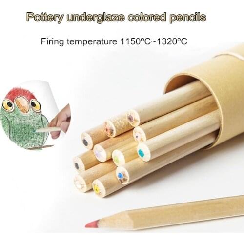 Pottery Underglaze Pencil Set DIY Handmade Ceramic Hand-painted Hook Line Glaze Chalk Pottery Painting and Coloring Tools