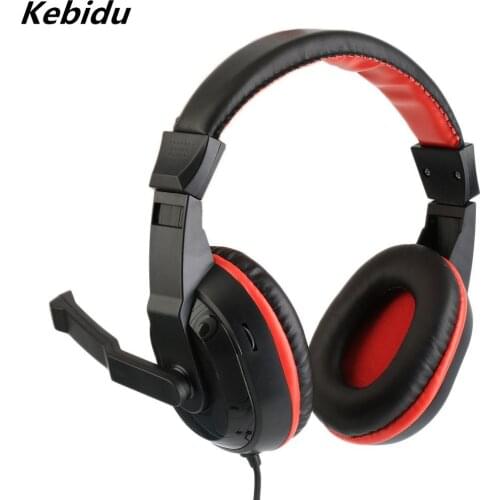 Kebidu 3.5mm Adjustable Gaming Headphones Stereo Noise-canceling Computer Headset Wired Headset With Mic Wired gaming headset