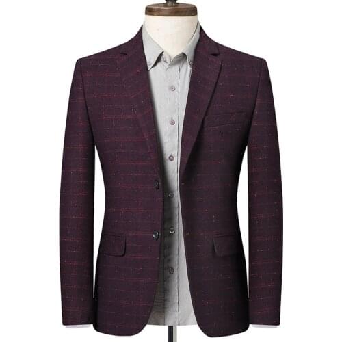 2020 New Products Mens Fashionable Mens Formal Wear Casual Business Plaid Solid Color Suit Boutique Plaid Wedding Dress