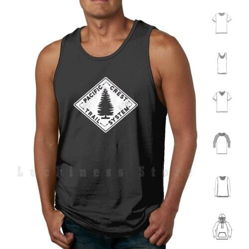 Pct Pacific Crest Trail System Hiking Shirt Gear tank tops vest 100% Cotton Hiker Hiking Hike Walk Mountain Mountains Travel