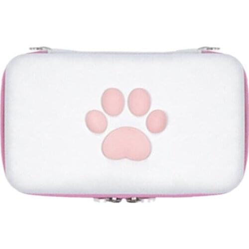 Cute Cat Paw Storage Bag for Switch / Switch Lite Portable Travel Hard Shell Carrying Case