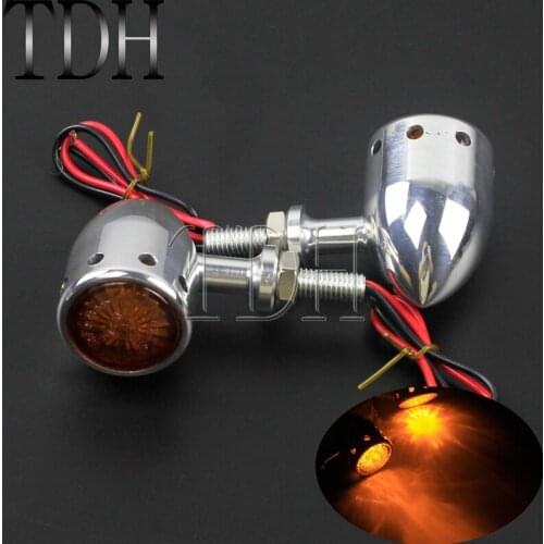 Universal Motorcycle Turn Signal Light Polished Amber Indicator Blinker for For Yamaha FZ16 Kawasaki Z1000SX Honda CB650F CB500X