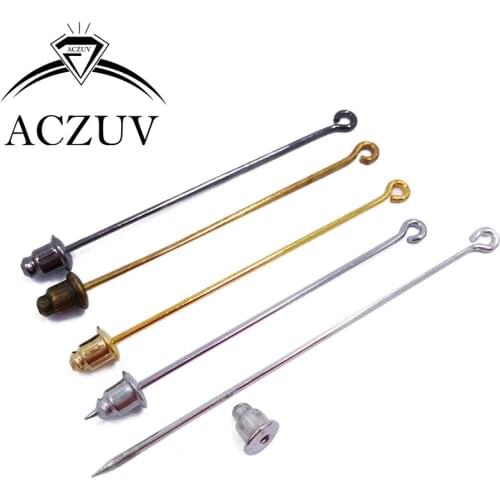 100piece 50mm 60mm 70mm Muslim Hijab Pins Bullet Backs Brooches Straight Stick Sharp Pin Islamic Scarf Safety Khaleeji Pins