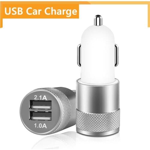 2 Rapid-charge Ports USB Car Charge Quick Mini Fast Charging For IPhone Xiaomi Huawei Mobile Phone Aluminum Dual Charger Adapter
