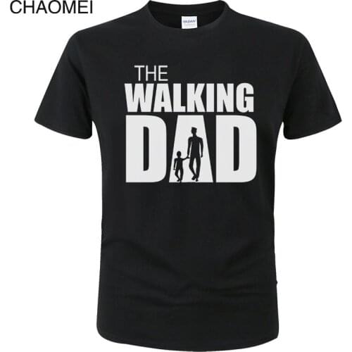 2019 New Fashion The Walking Dad T Shirts Men Casual Cotton Fathers Day Short Sleeve T Shirt Men Funny Dad Gift Top Tees C86