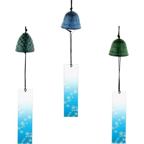 3pcs Japanese Traditional Furin Wind Chime Bell Nanbu Iron Home Garden Decor