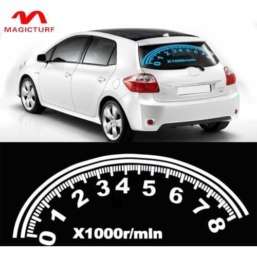 80*30cm Car Clock Music Rhythm LED Jump Flash Light Car Rear Windshield For Car Sticker Interior Lamp Decor Styling Accessories
