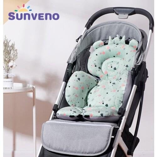 Sunveno Baby Stroller Accessories Baby Stroller Cushion Pad Breathable Stroller Car High Chair Seat Cushion Liner Mat Cover