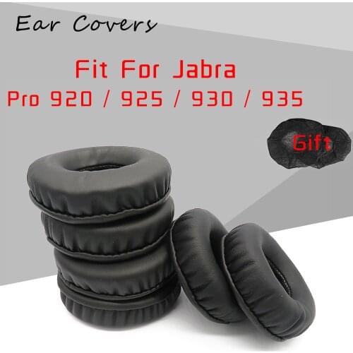 Ear Pads For Jabra Pro 920 / 925 / 930 / 935 Headphone Earpads Replacement Headset Ear Pad PU Leather Sponge Foam