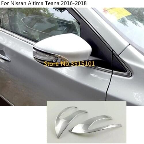 Car ABS Matte Decoration Body Rear View Rearview Side Glass Mirror Trim Hoods Part 2pcs For Nissan Altima Teana 2016 2017 2018
