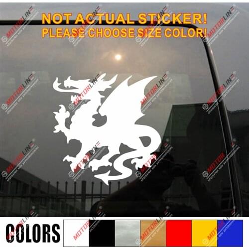 Anglo Saxon White Dragon Decal Sticker England English Car Vinyl pick size h