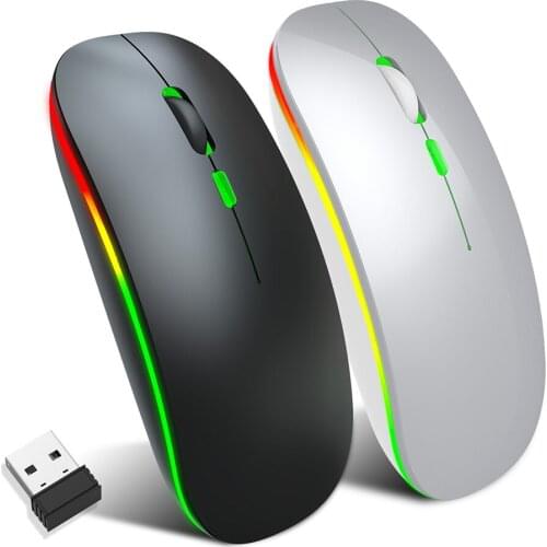 Wireless Mouse Computer Bluetooth Mouse Silent PC Mause Rechargeable Ergonomic Mouse 2.4Ghz USB Optical Mice For Laptop PC