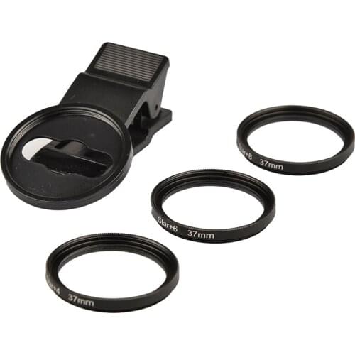 Phone Lens Filter Camera Filter Star Filter Camera Lens Phone Filter 37mm 4/6/8 Line Star Filters with Clip