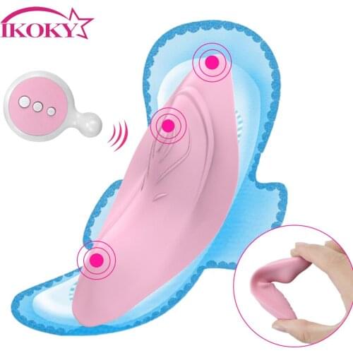 IKOKY Portable Panty Vibrator Clitoral Stimulator Invisible Vibrating Egg Female Masturbation Remote Control Sex Toys for Woman