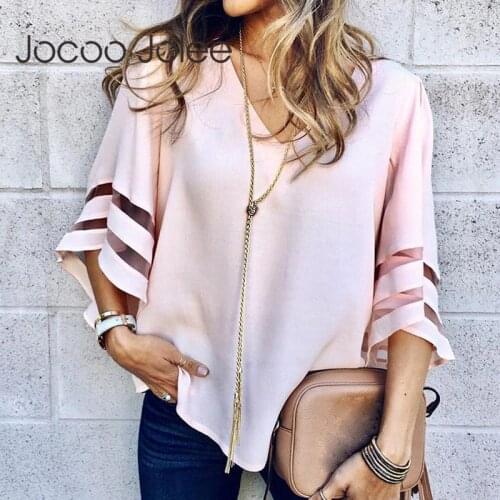 Розовые блузки Jocoo Jolee China At AliExpress