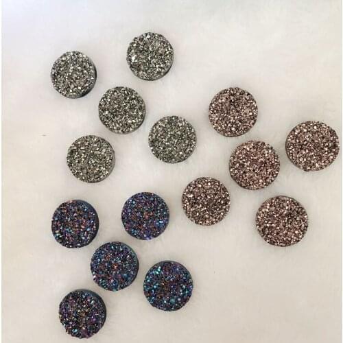 20mm 15pcs AB Colors Natural ore Style Flat back Resin Cabochons For jewelry bead hand-made accessories -A58