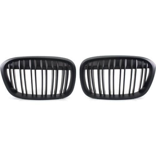 Matte Black Dual Slat Front Grille for BMW F48 F49 X1 X-Series 2016-2017 Grill