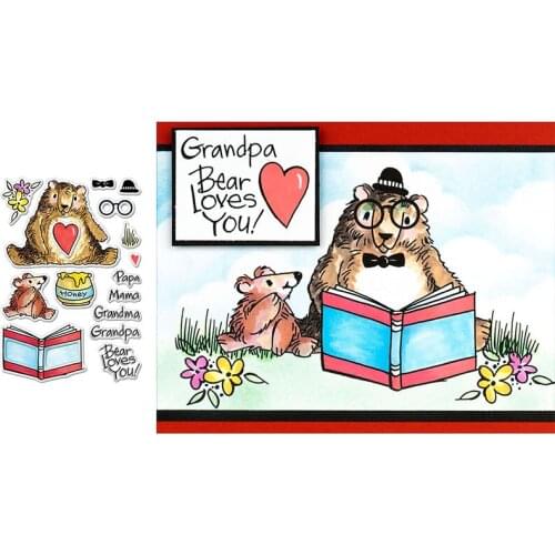 Honey Bears Clear Stamps for DIY Scrapbooking Crafts Cards Making Decor Transparent Stempels New Silicone Seal