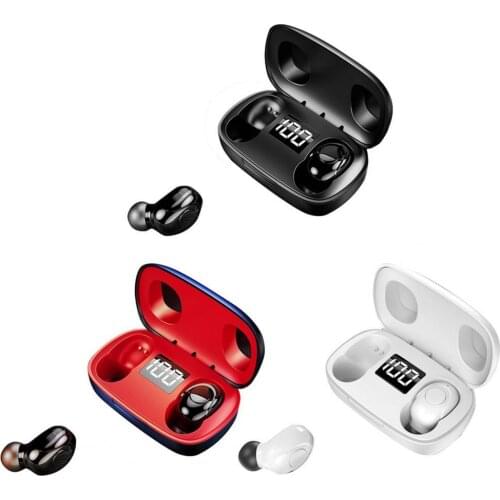 S9 Bluetooth 5.0 Earphones Stereo Mini TWS HiFi In-ear Wireless Headsets with Mic Hands-free LED Digital Display for Travel
