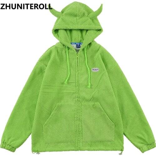 Devil Horns Hooded Harajuku 2021 Hipster Men Hoodie Sweatshirt Punk Rock Hip Hop Streetwear Hoodie Pullover Autumn Tops Clothing