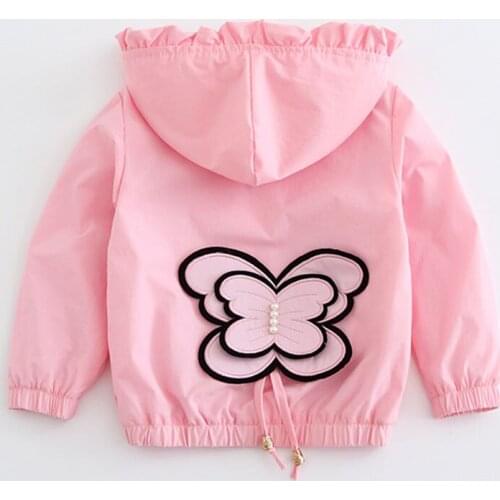 2020 news Spring Autumn 3D butterfly coat Jackets For girl Boy Childrens Clothing Hooded Outerwear Windbreaker Baby Kids