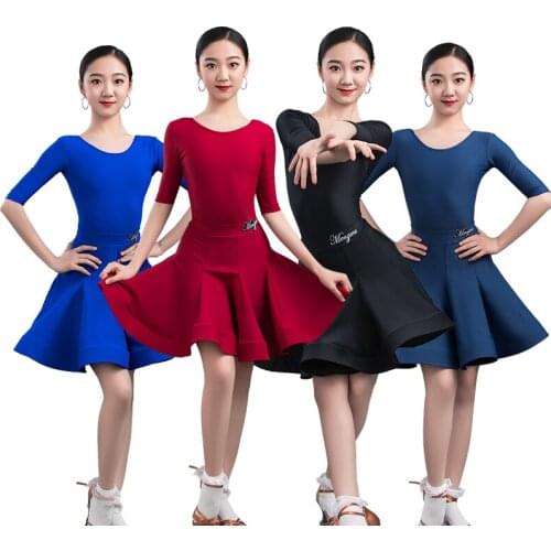 New Summer Latin Tango Dance Practice Clothes For Girls Professional Modern Ballroom Dance Competition Stage Dresses DQL5252