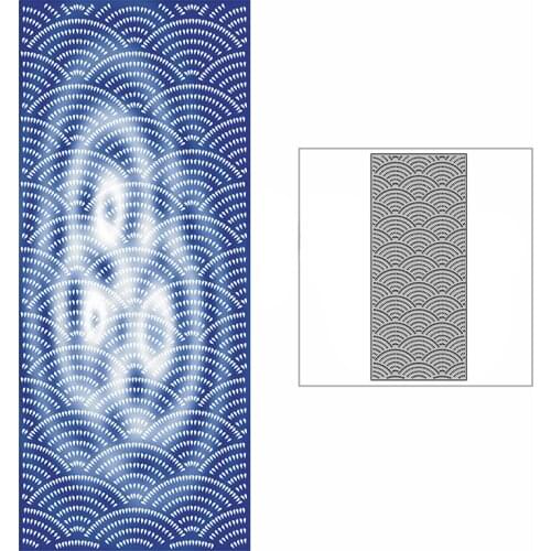 New Slim Spotted Water Droplets Scallop Background Plate Craft Embossing 2021 Metal Cutting Dies for Scrapbooking Card Making