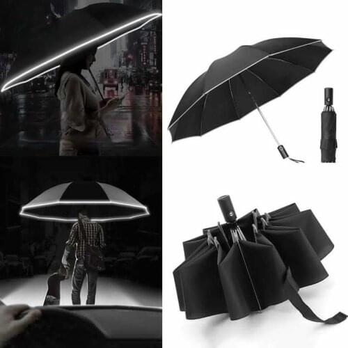UV Folding Automatic Umbrella Rain Wind Resistant Trip Sun Umbrellas Portable Reverse Umbrella