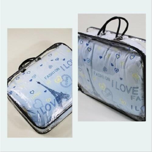 Steel Wire Handbag PVC Multi-Function Transparent Portable Zipper Bag Clothing Packaging Bag