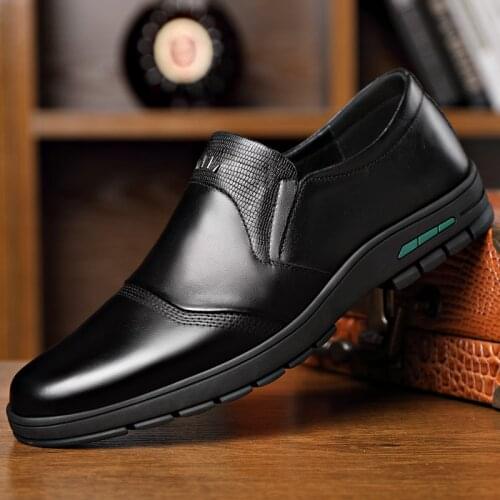 Mens Shoes Comfortable Men Casual Shoes Genuine Leather Breathable Loafers Slip-on Footwear Walking Driving Shoes tyu7